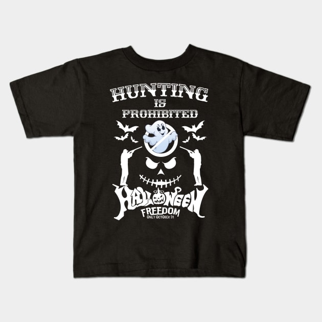 Hunting is prohibited Kids T-Shirt by Myartstor 